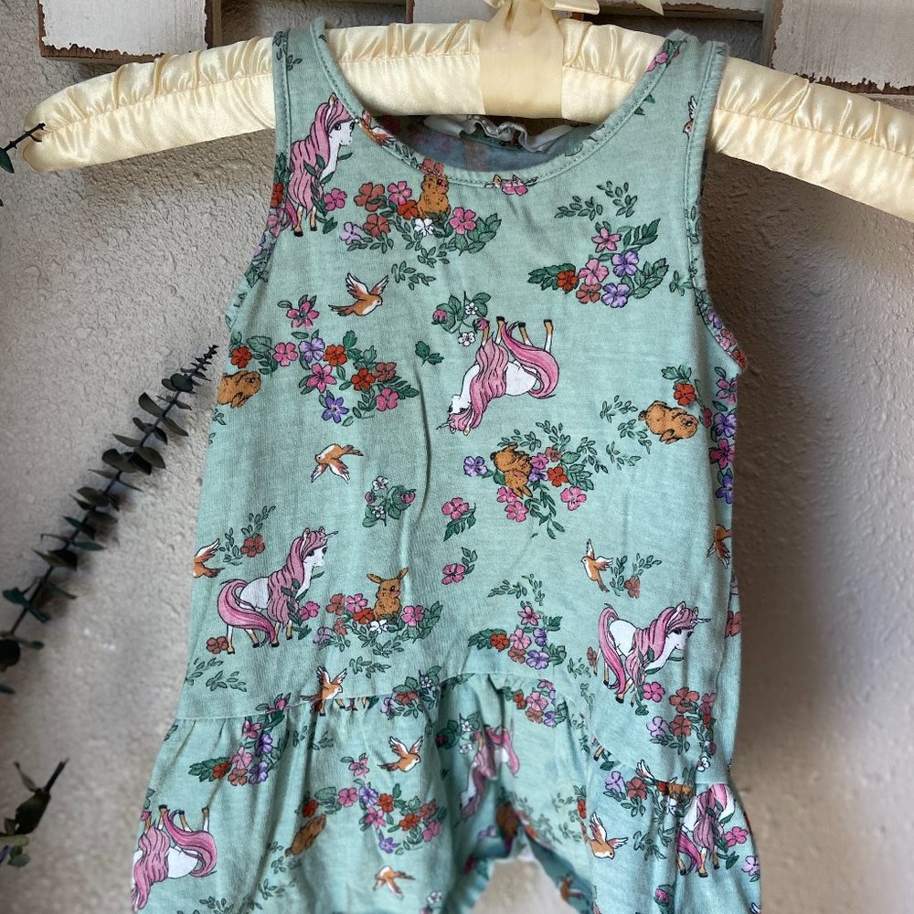 4/$20 H&M Teal Sleeveless Cottagecore Skater Dress 2T